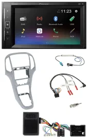 Pioneer DAB Lenkrad 2DIN Bluetooth USB Autoradio für Opel Astra J ab 09 Platinsi