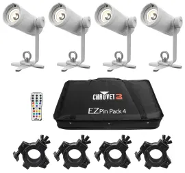 Прожектор Chauvet DJ Ezpin Pack 4 (набор, 4 шт.) с пультом ДУ, кейсом и 4 O-образными зажимами