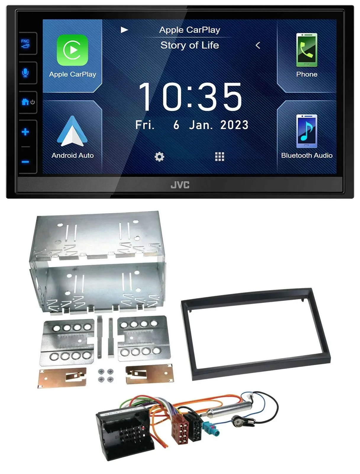 JVC DAB Bluetooth MP3 USB 2DIN Autoradio für Peugeot Expert 207 307 Partner Prof