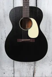 Martin 00017E Black Smoke Acoustic Electric Guitar with Soft Shell Case