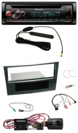 Автомагнитола Pioneer USB DAB Bluetooth CD для Opel Corsa D (2009–2014), черная, совместима с кнопками на руле