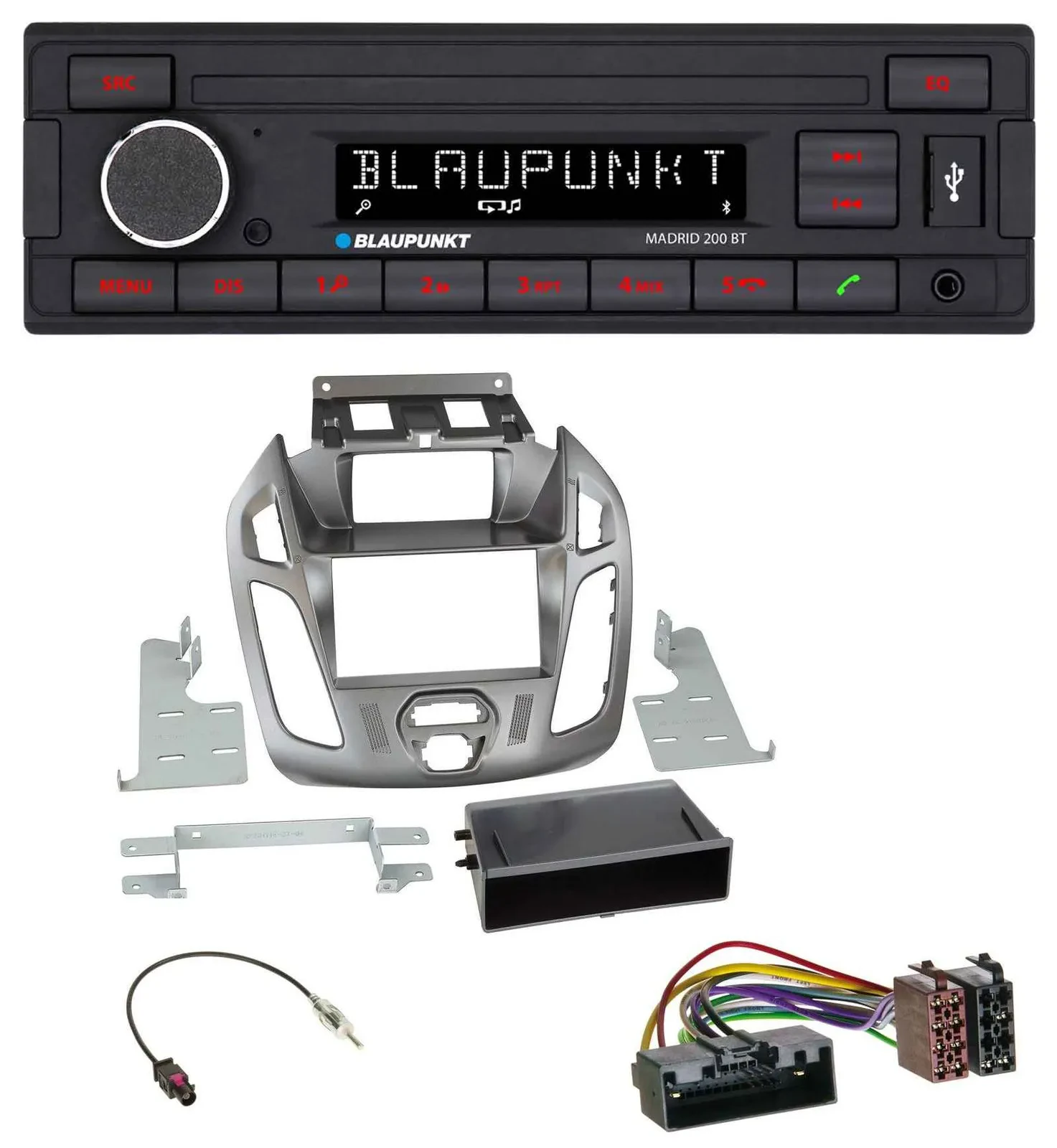 Blaupunkt USB AUX Bluetooth MP3 Autoradio für Ford Transit Connect mit Display 1