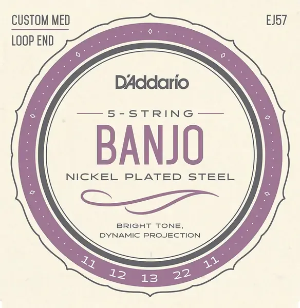 Комплект струн для 5-струнного банджо D'Addario EJ57