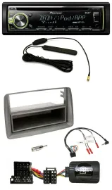 Автомагнитола Pioneer CD/MP3 USB DAB для Alfa Romeo GT/147, серебристая, поддержка кнопок на руле
