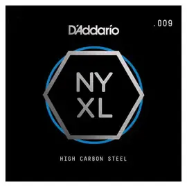 Струна для электрогитары D'Addario NYS009 NYXL Plain Steel Singles, сталь, калибр 9
