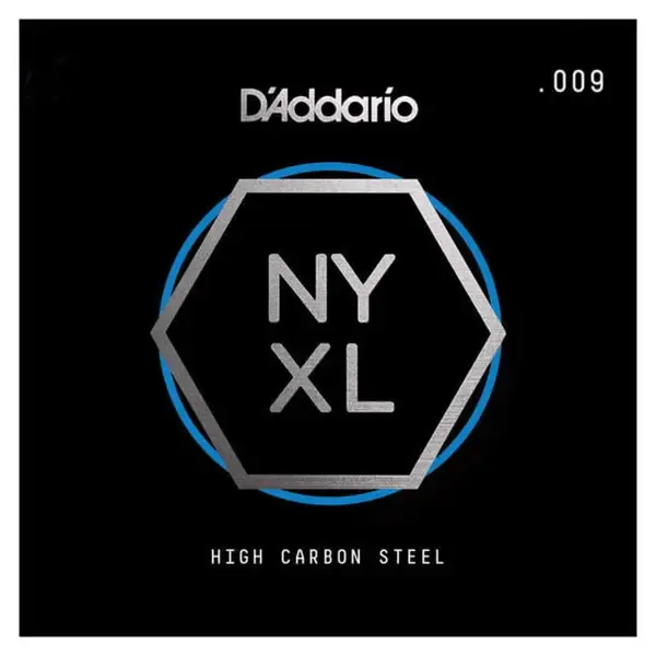 Струна для электрогитары D'Addario NYS009 NYXL Plain Steel Singles, сталь, калибр 9