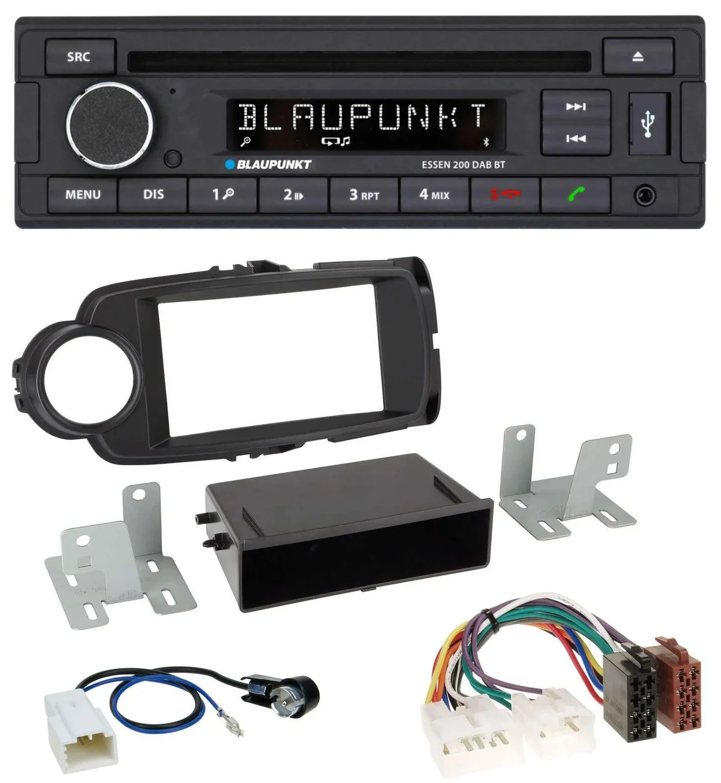 Blaupunkt USB MP3 Bluetooth DAB CD Autoradio für Toyota Yaris (11-14) - schwarz