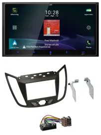 JVC USB Bluetooth 2DIN DAB MP3 Autoradio für Ford C-Max (ab 10) braun