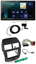 Pioneer 2DIN DAB USB MP3 Bluetooth Autoradio für Mitsubishi ASX 2010-2014