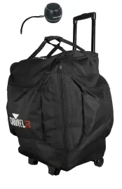 Chauvet DJ CHS50 Rolling Lighting Travel Bag w/Wheels+Home Bluetooth Speaker