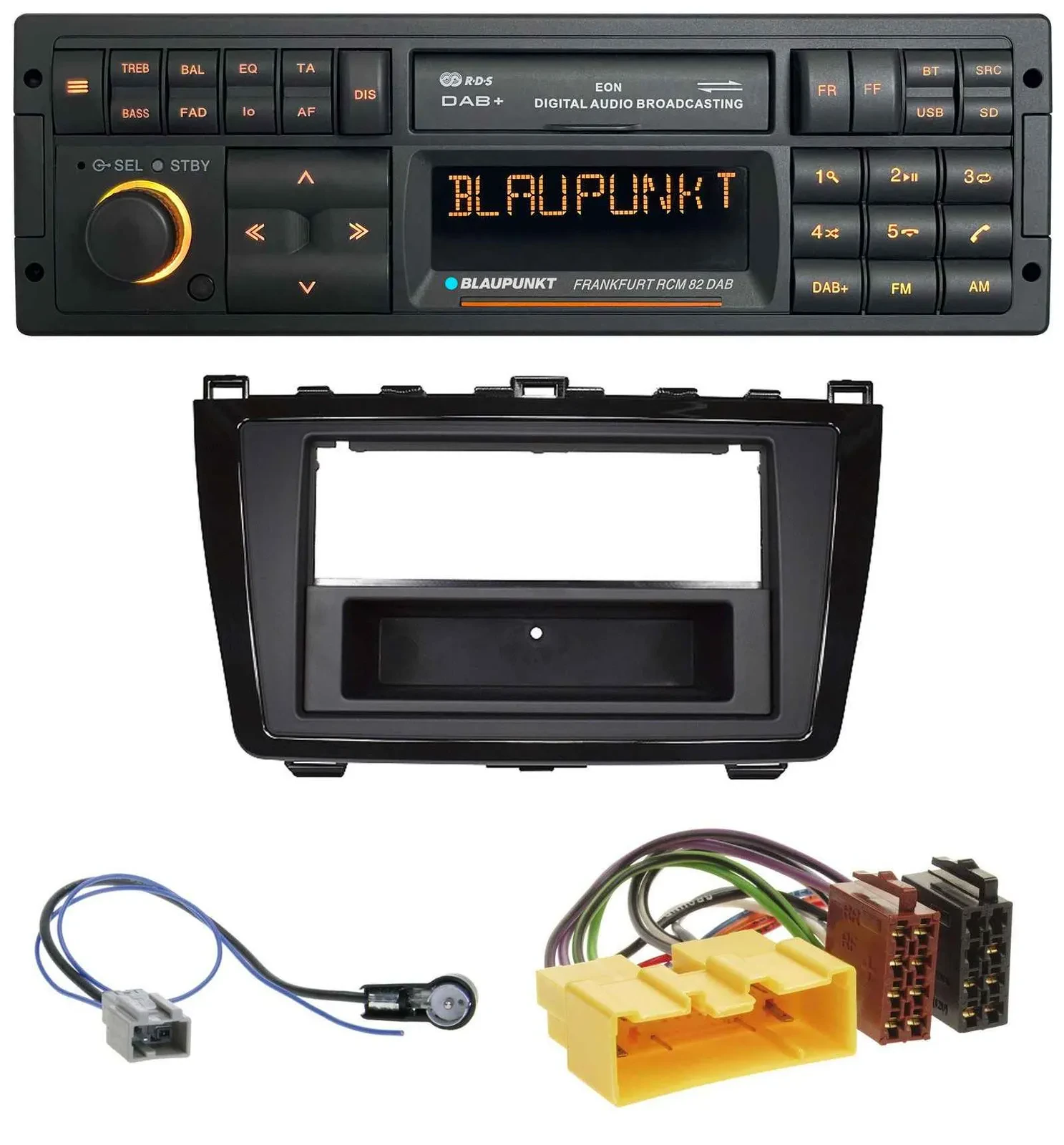 Blaupunkt USB DAB SD MP3 Bluetooth Autoradio für Mazda 6 (08-12) - glänzend