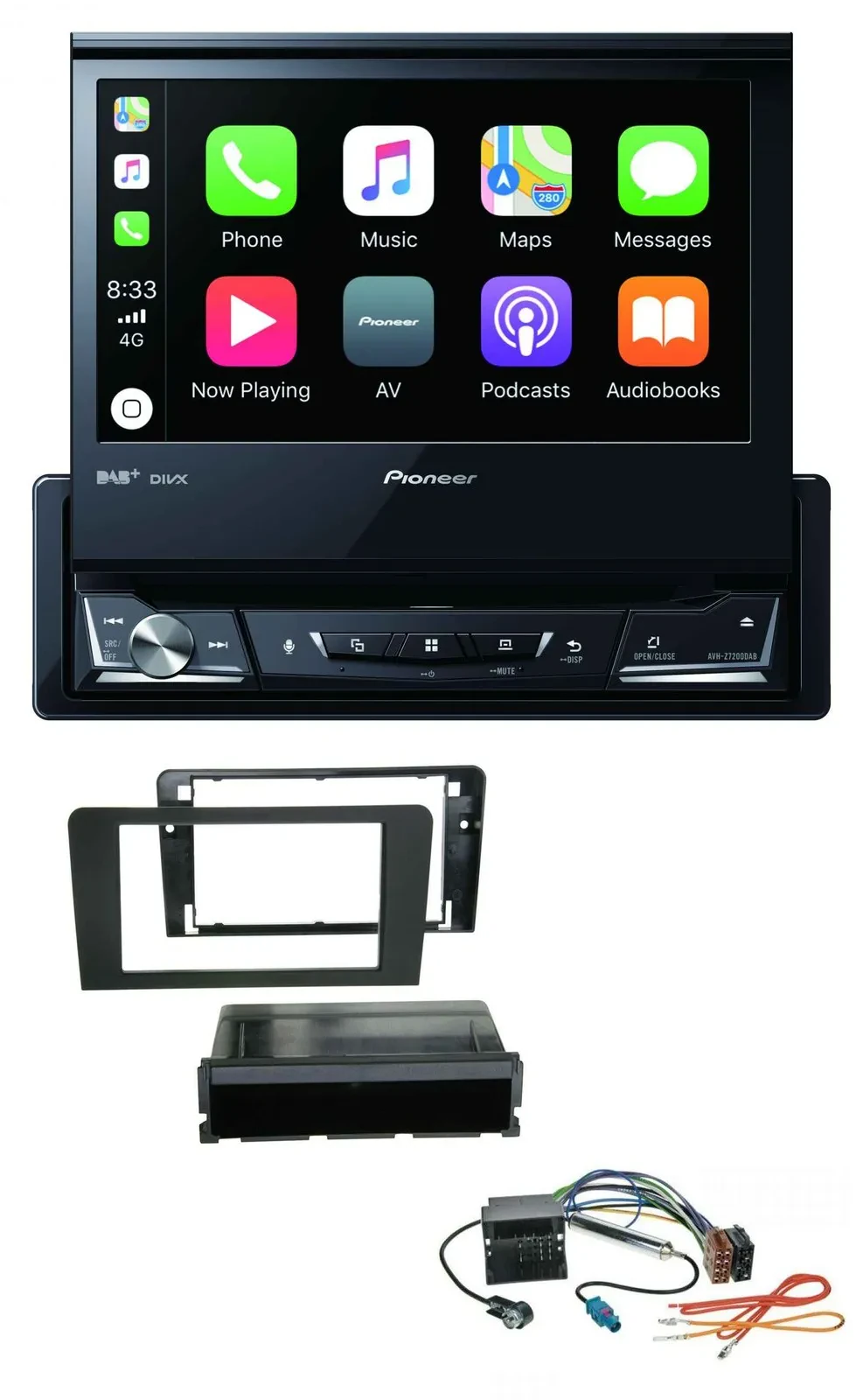 Pioneer DVD Bluetooth DAB USB MP3 Autoradio für Audi A3 8P 03-12 Symphony Quadlo