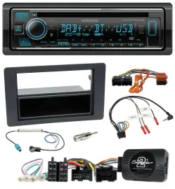 Kenwood Lenkrad Bluetooth DAB USB CD Autoradio für Saab 9-5 YS3E Facelift 2005-2