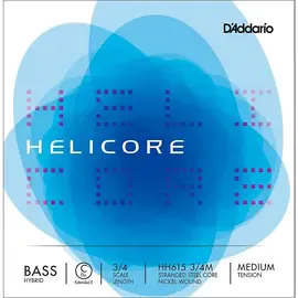 Струна для контрабаса D'Addario Helicore Hybrid Series Double Bass C Extended E String 3/4 Size Medium