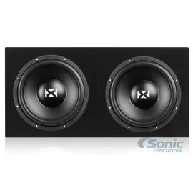 2x NVX VSW122v3 12" Dual 2-Ohm Subwoofers+Dual Sealed Enclosure