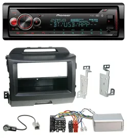 Автомагнитола для Kia Sportage 3 (2010–2015) Pioneer DAB, CD, Bluetooth, USB, черная, поддержка управления на руле