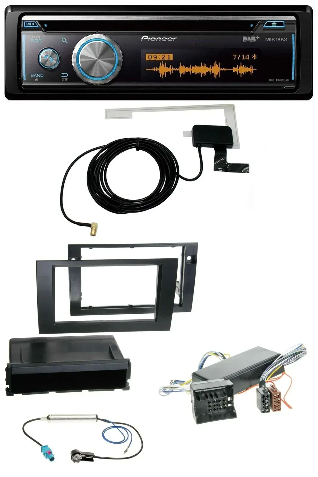 Автомагнитола для Audi A4 (1999–2001) Pioneer Bluetooth, DAB, CD, USB, MP3