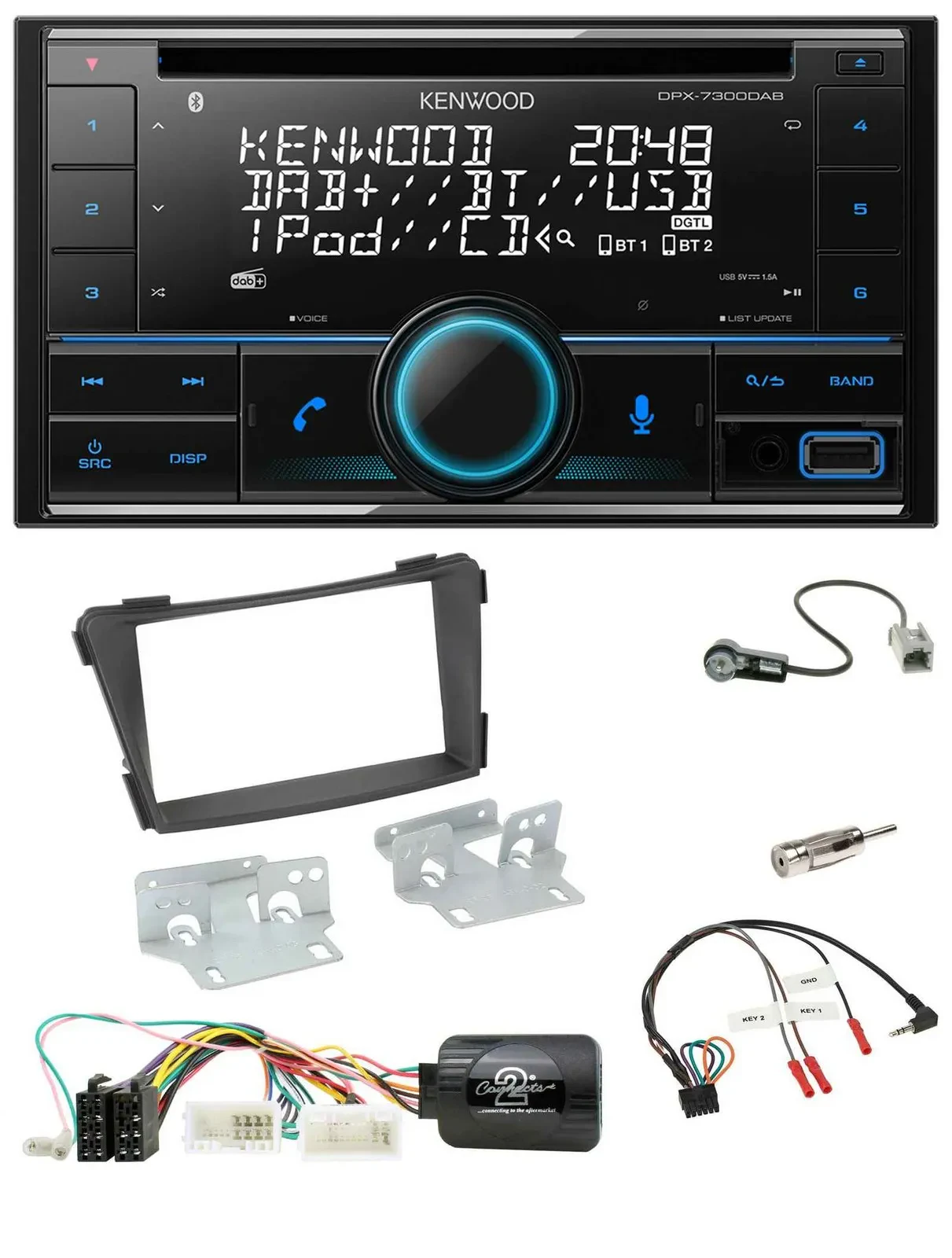 Kenwood CD 2DIN DAB USB Lenkrad Bluetooth Autoradio für Hyundai i40 VF ab 2011 s
