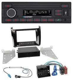 Blaupunkt DAB MP3 Bluetooth USB Autoradio für VW Polo (ab 14) - piano-schwarz