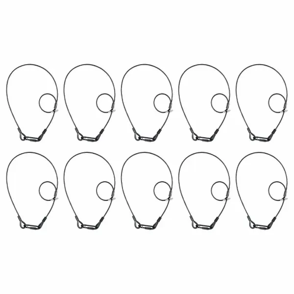 ADJ SC5B 31.5" (800MM) 100lbs Weight Rating Black Lighting Safety Cables 10 P...