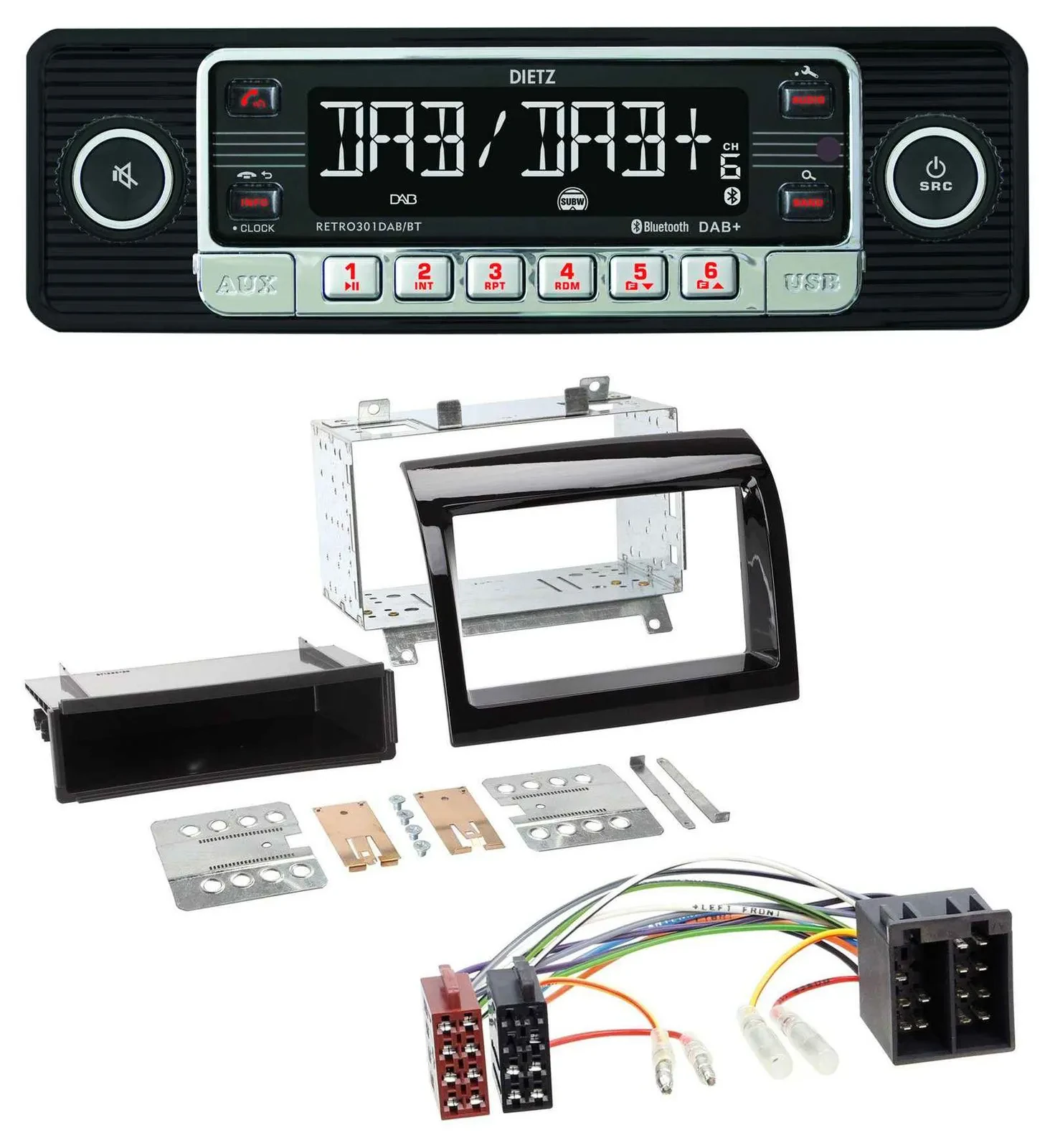 Dietz USB DAB MP3 Bluetooth Autoradio für Peugeot Boxer Citroen Jumper Fiat Duca