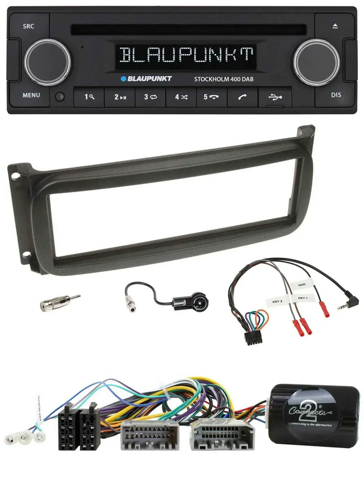 Blaupunkt Lenkrad Bluetooth DAB CD USB Autoradio für Chrysler Dofge RAM ab 2002