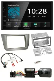 Автомагнитола Kenwood 2DIN Bluetooth DAB USB для Seat Toledo/Altea серебристая
