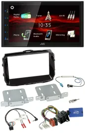 Автомагнитола для Alfa Romeo Giulietta (2013–2021) JVC 2-DIN, USB, Bluetooth, DAB, поддержка кнопок на руле, ISO