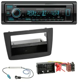 Автомагнитола для Alfa Romeo Mito 955 (с 2014) Kenwood Bluetooth, DAB, USB, CD, MP3, черный