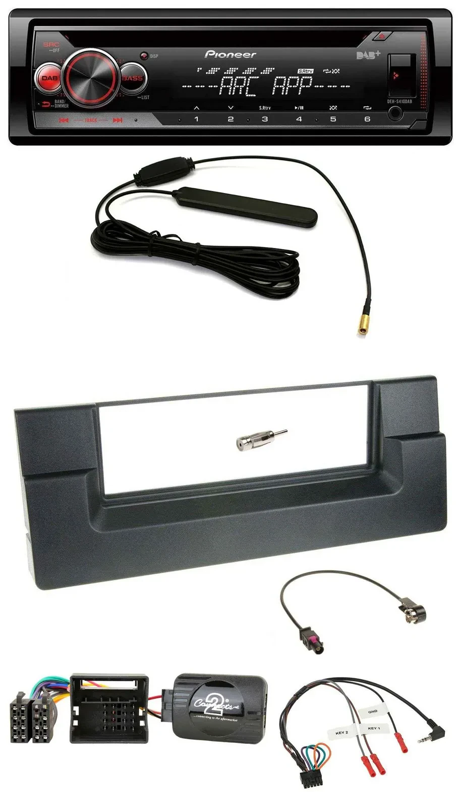 Pioneer CD USB Lenkrad DAB MP3 Autoradio für BMW 5er E39 2001-2004 Quadlock