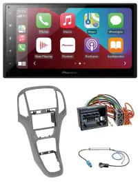 Pioneer USB MP3 DAB 2DIN Bluetooth Autoradio für Opel Astra J ab 09 Titangrau