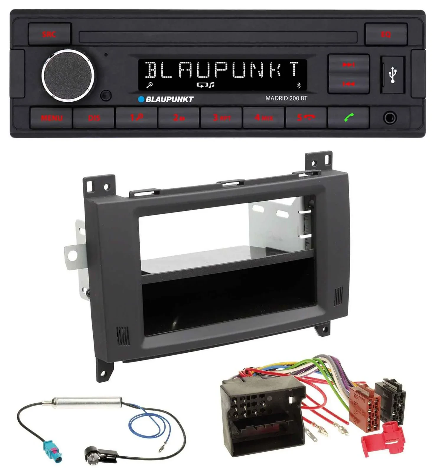 Blaupunkt USB AUX Bluetooth MP3 Autoradio für Mercedes Vito Viano 06-14 Rubberto