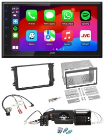 JVC Bluetooth 2DIN Lenkrad DAB USB Autoradio für VW Amarok Beetle EOS Caddy Golf
