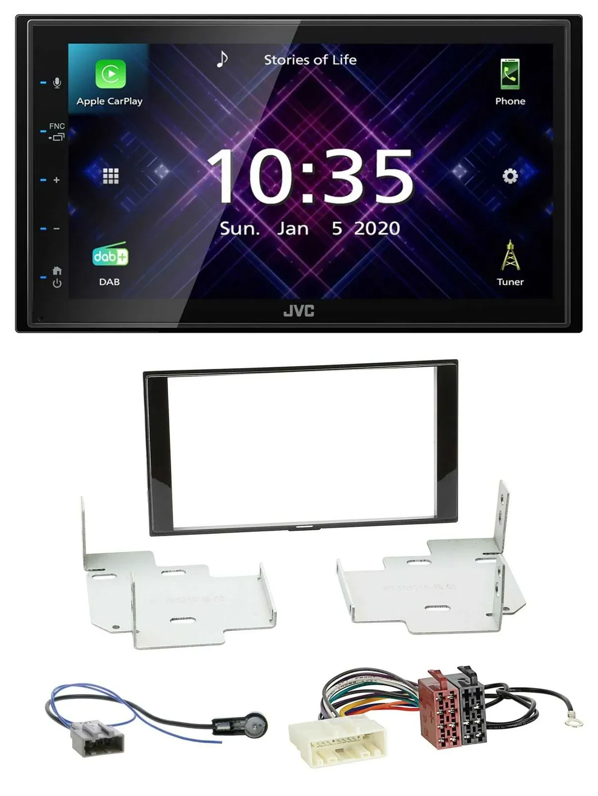 JVC DAB 2DIN MP3 Bluetooth USB Autoradio für Nissan Micra Note ab 2013