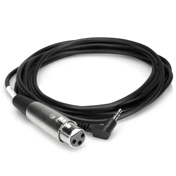 Hosa XVM105F Stereo Mini Angled Male to 3-Pin XLR Female Cable - 5'