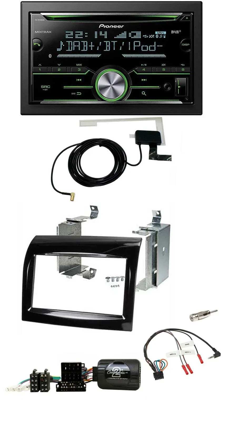 Pioneer CD USB Lenkrad Bluetooth 2DIN DAB Autoradio für Fiat Ducato 2012-2015 Pi