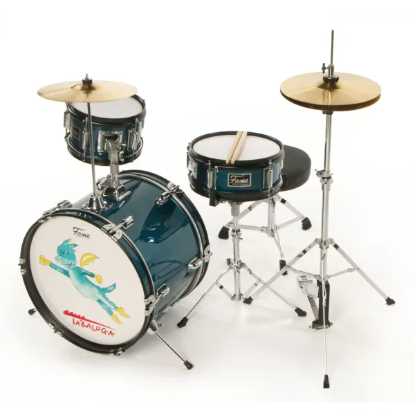 3 PC Jr Drumset, Tabaluga Dark Blue, 16" Bass, 8" Tom, 10" Snare, Stative