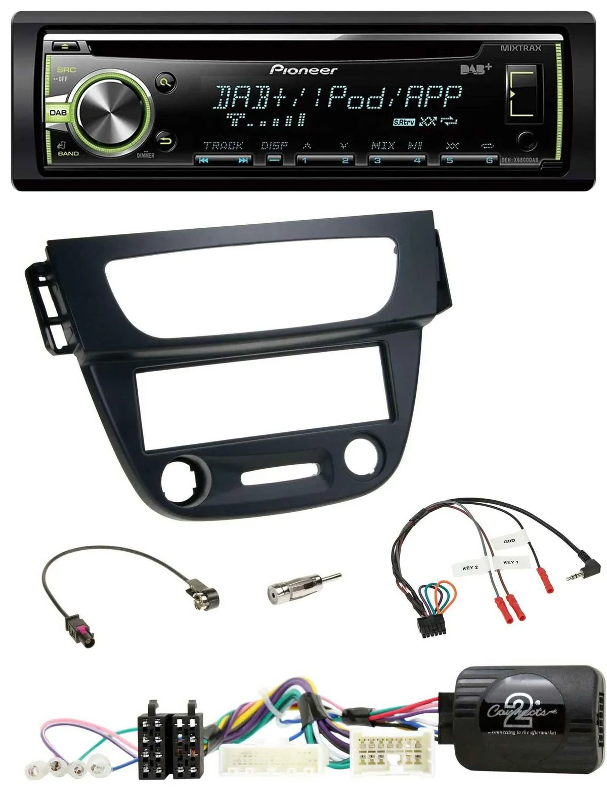 Автомагнитола Pioneer DAB, USB, MP3, CD для Renault Megane/Fluence 2012–2014, поддержка управления с руля
