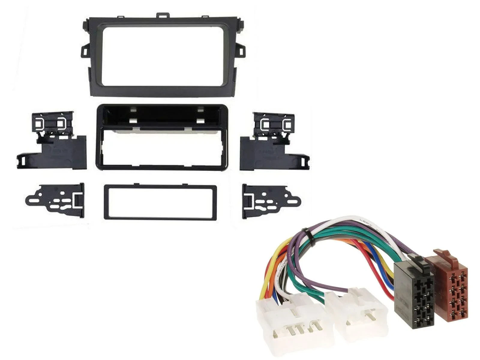 Einbauset Doppel DIN Autoradio für Toyota Corolla 2009-2013 silber