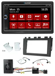 Blaupunkt TMC USB Lenkrad Bluetooth DAB 2DIN Navigation für VW Polo ab 2018 MIB