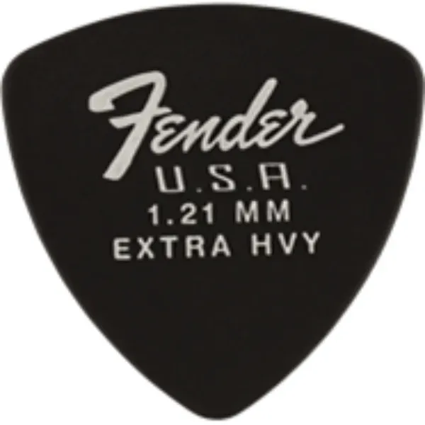 Fender Dura-Tone 346 Shape Guitar Picks, 1.21, Black, 12-Pack