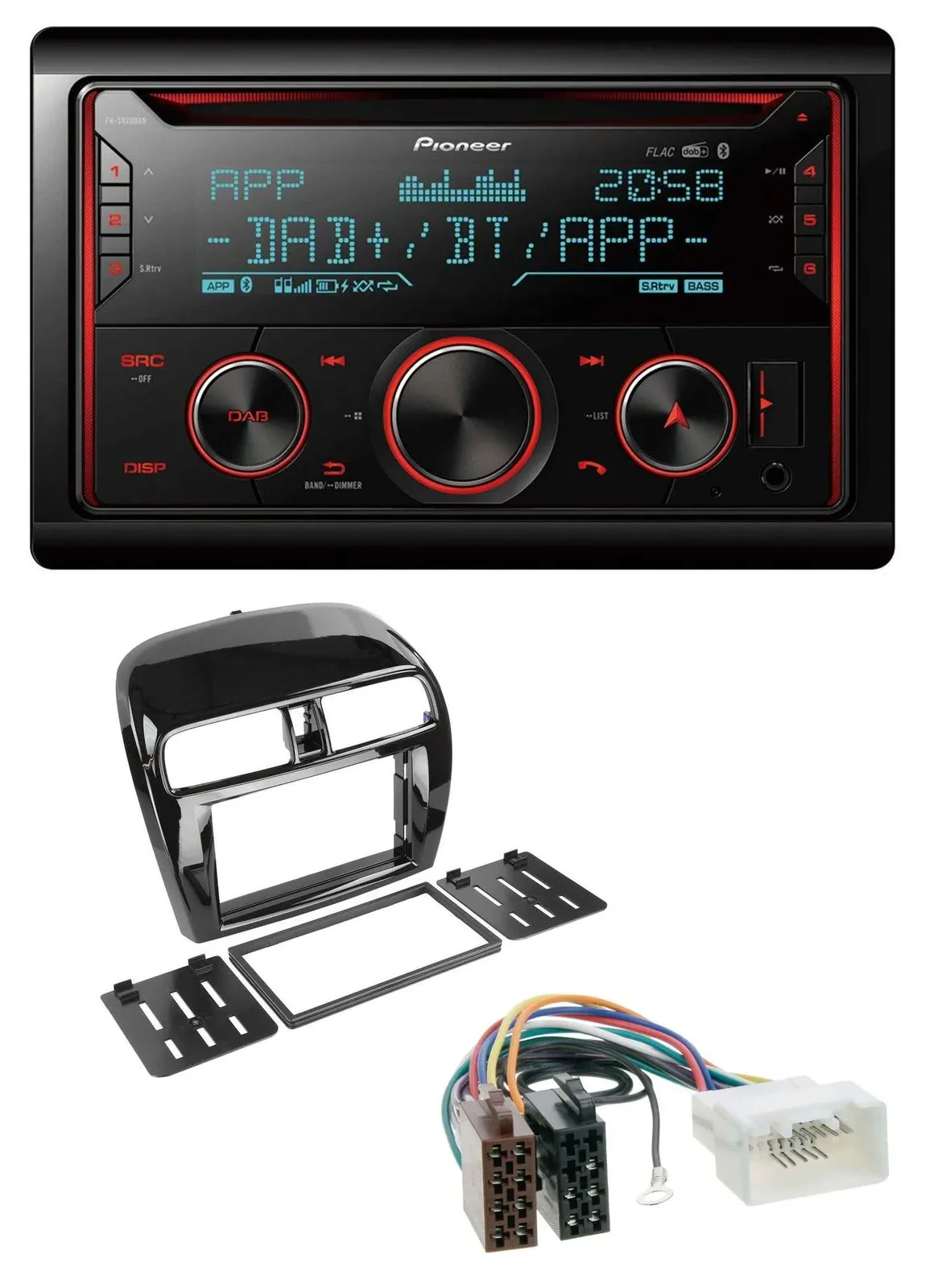 Pioneer 2DIN DAB MP3 Bluetooth USB CD Autoradio für Mitsubishi SpaceStar Mirage