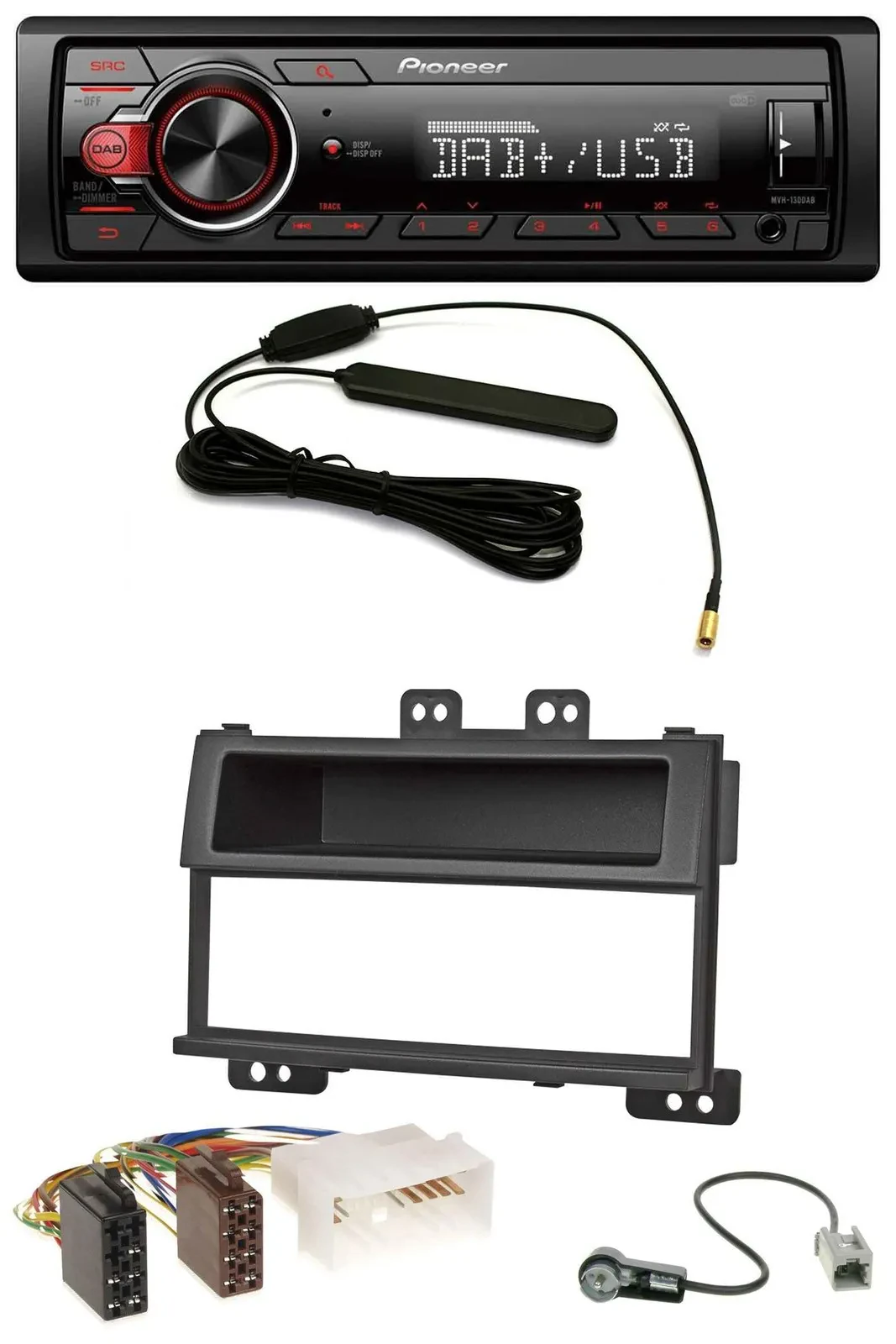 Pioneer MP3 DAB 1DIN AUX USB Autoradio für Hyundai i20 (2008-2011)