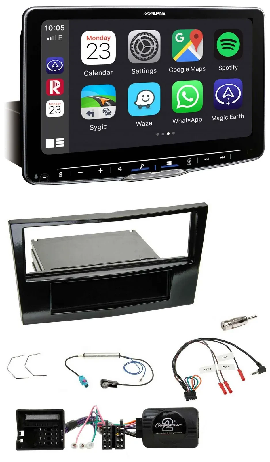 Автомагнитола Alpine Bluetooth USB DAB для Opel Astra H, Corsa D, Zafira B, поддержка управления с руля
