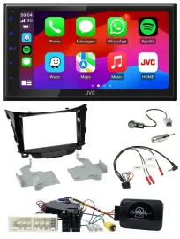 JVC Bluetooth 2DIN Lenkrad DAB USB Autoradio für Hyundai I30 ab 2017