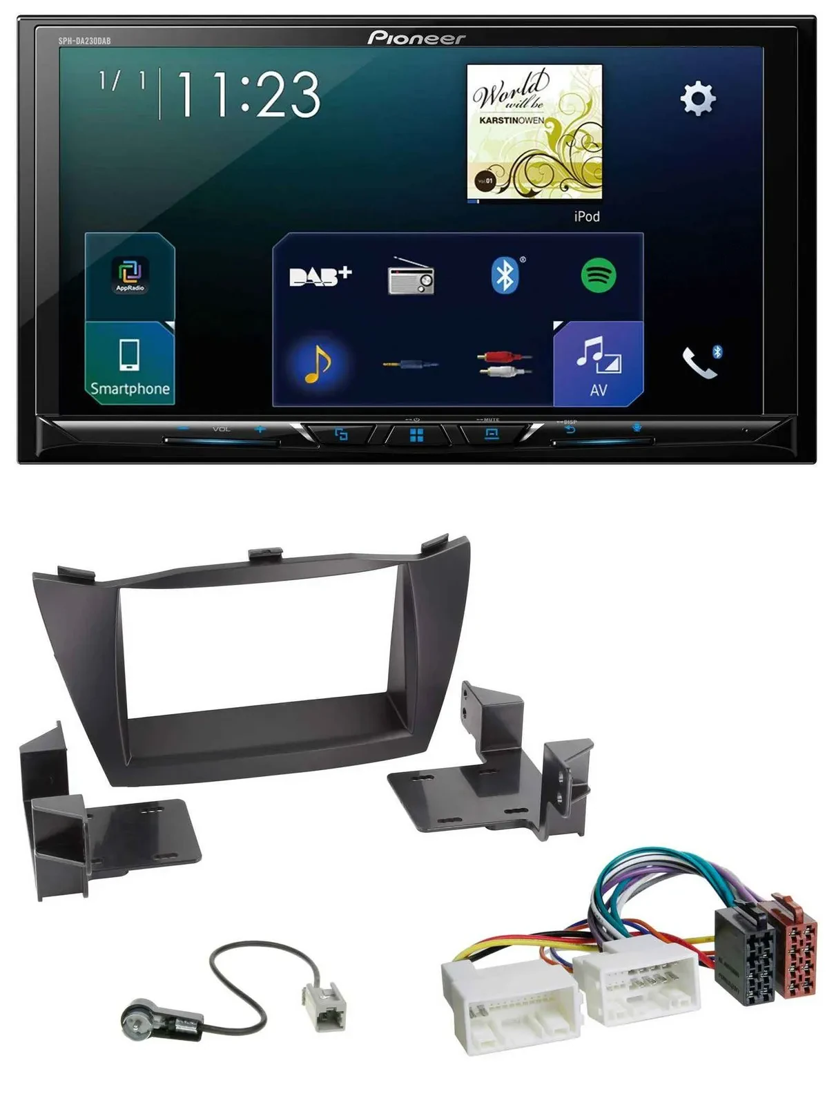 Pioneer MP3 Bluetooth USB 2DIN DAB Autoradio für Hyundai Tucson 2010-2015