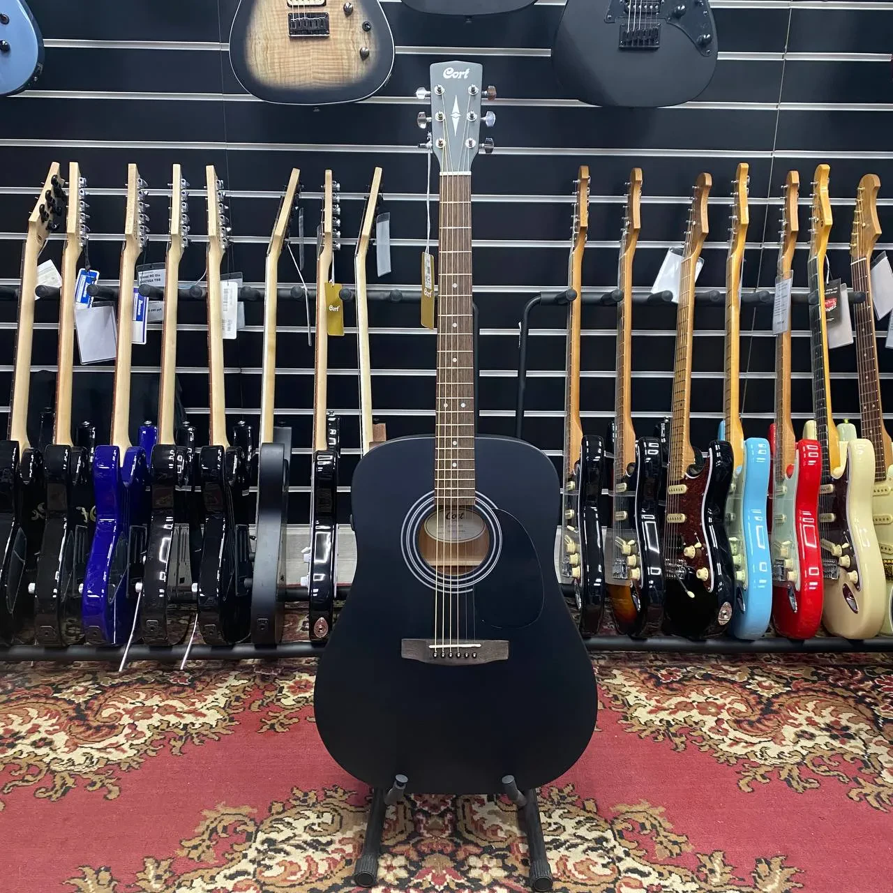 Трансакустическая гитара Cort AD810 X2 DOUBLE OS1 Dreadnought Black Satin