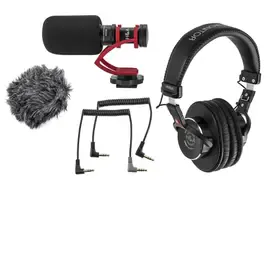 HA VideoMini HA-CVM Compact On-Camera Microphone with Pro Headphones #HA-CVM D