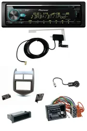 Автомагнитола для Chevrolet Aveo/Sonic Pioneer MP3, CD, USB, AUX, DAB тёмно-серый