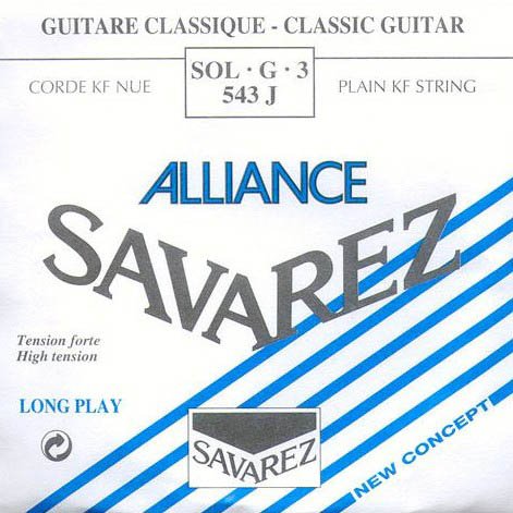Струна для классической гитары Savarez 543J, карбон, калибр 34